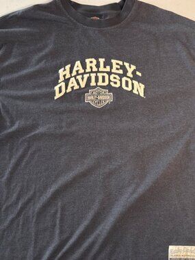 Y2K Harley-Davidson Henderson Nevada Charcoal Tee Embroidered Logo Mens 2XL
